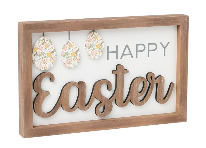 Happy Easter 3D Wood Sign